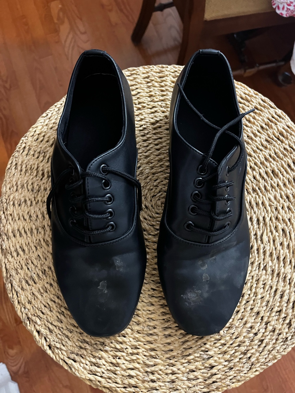 Men's Classic Black Lace-Up Dance Shoes